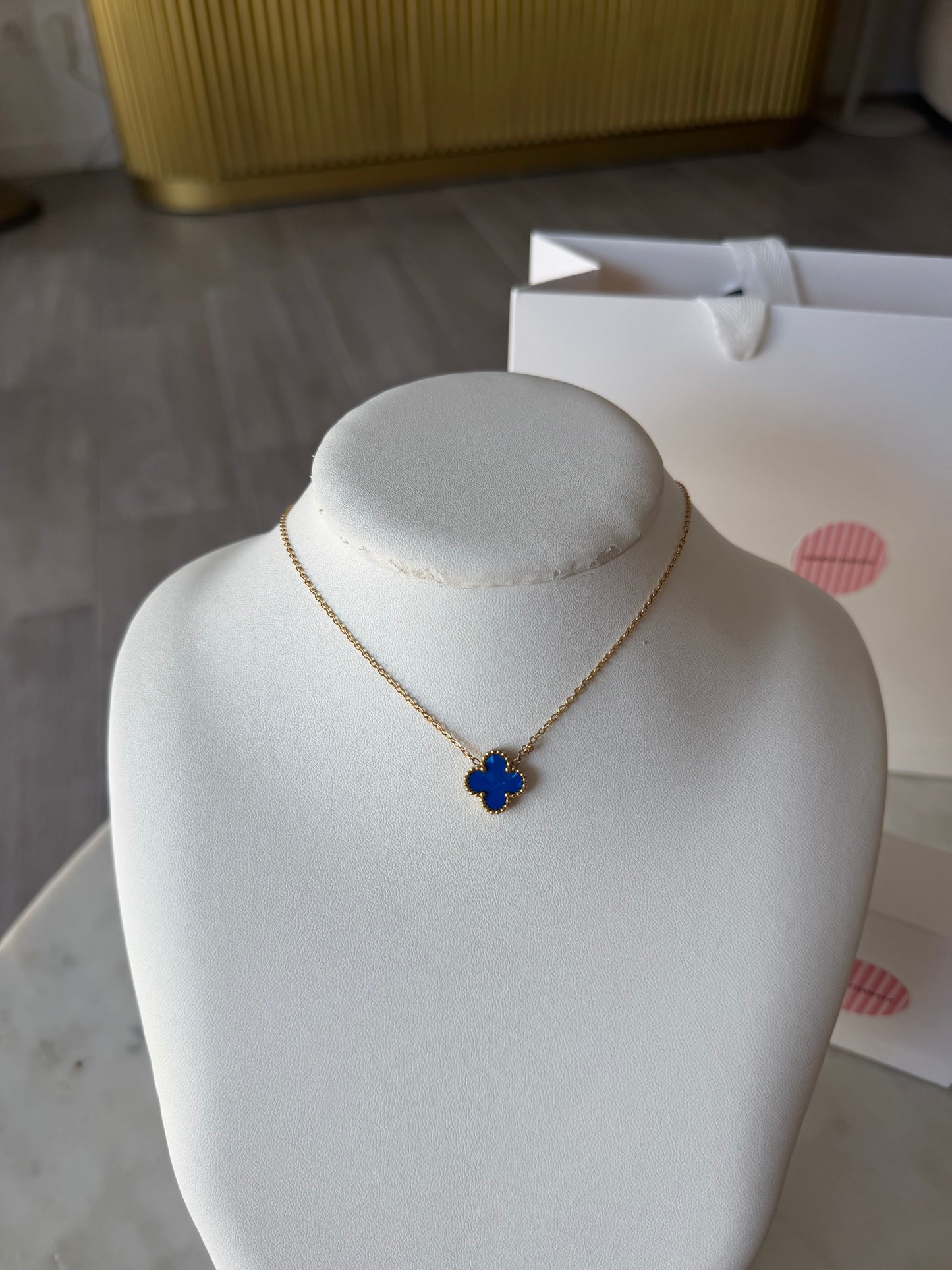 Collier Trèfle Bleu
