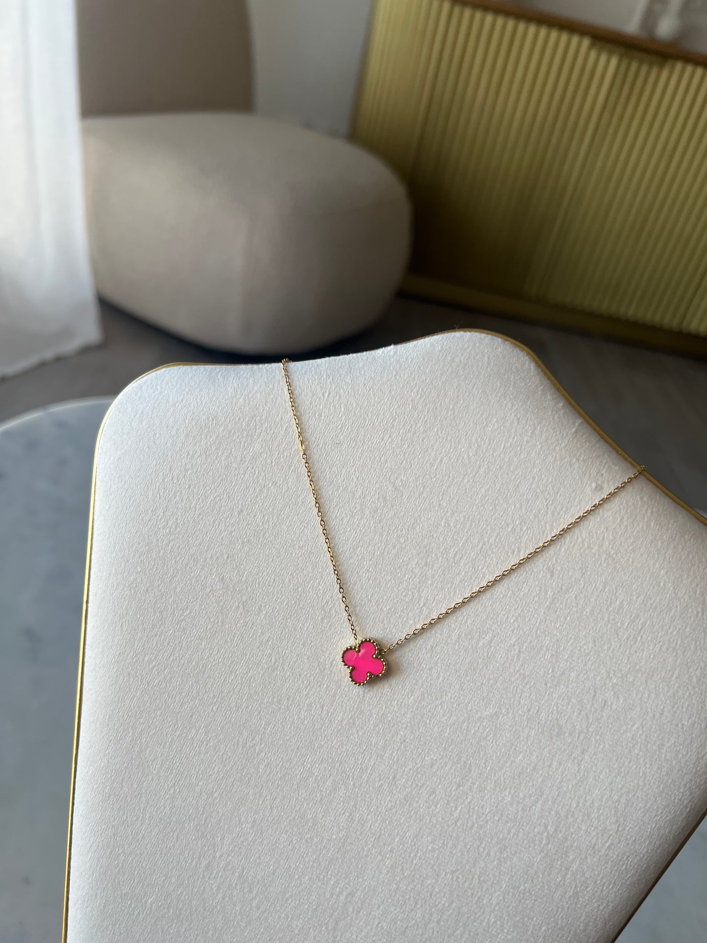 Collier Trèfle Pink