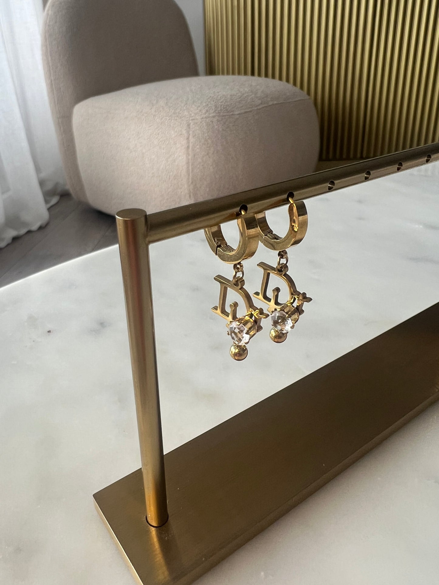 Boucle Diana strass