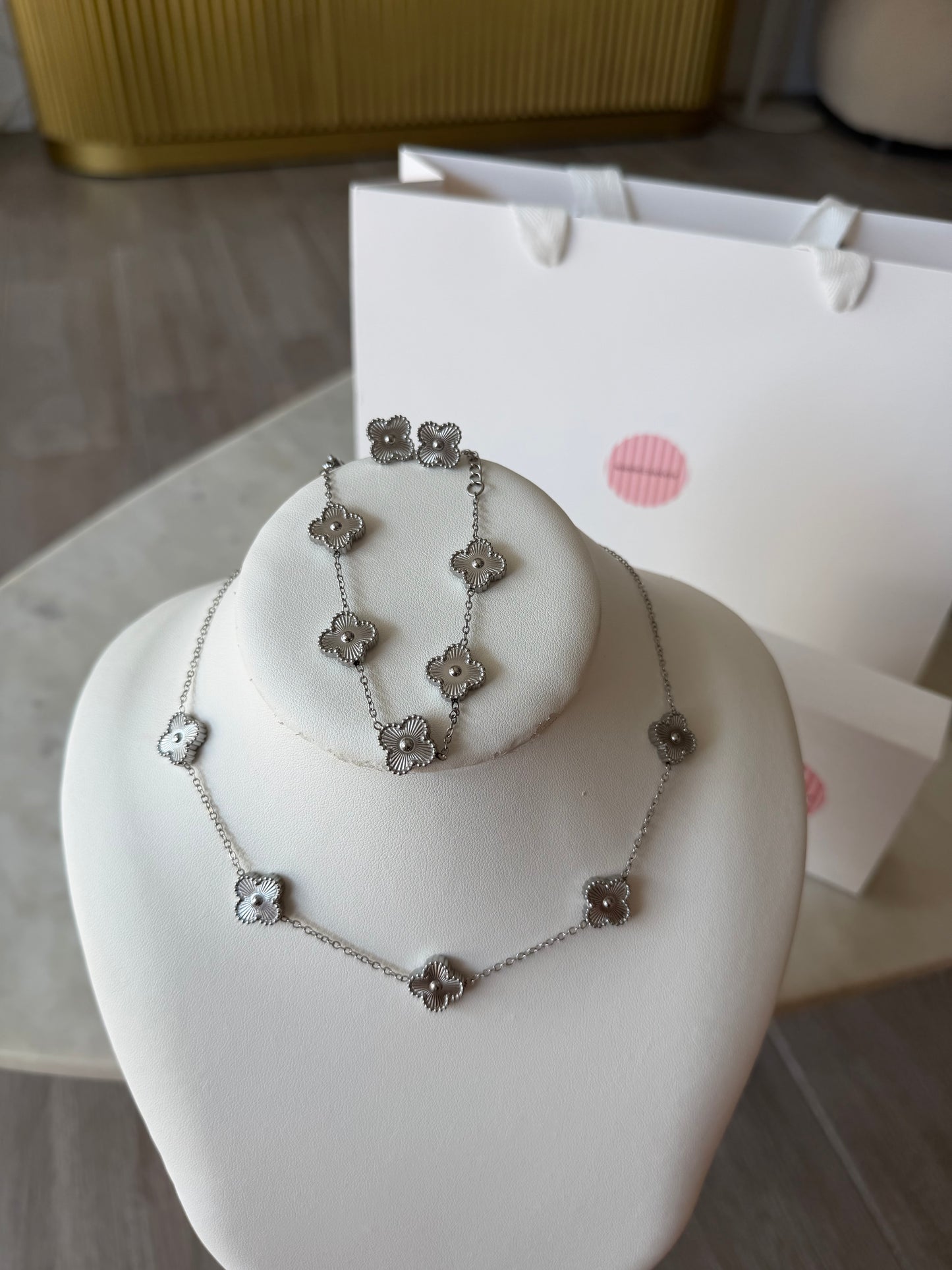 Parure Trèfles Argent