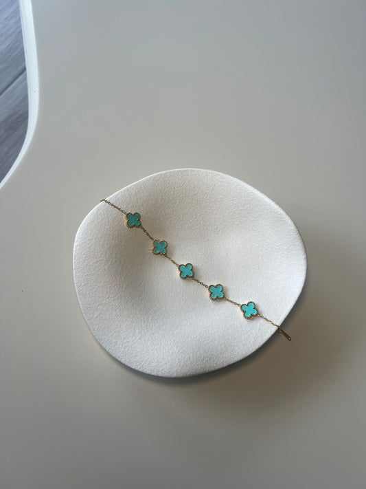 Bracelet Trèfle Turquoise