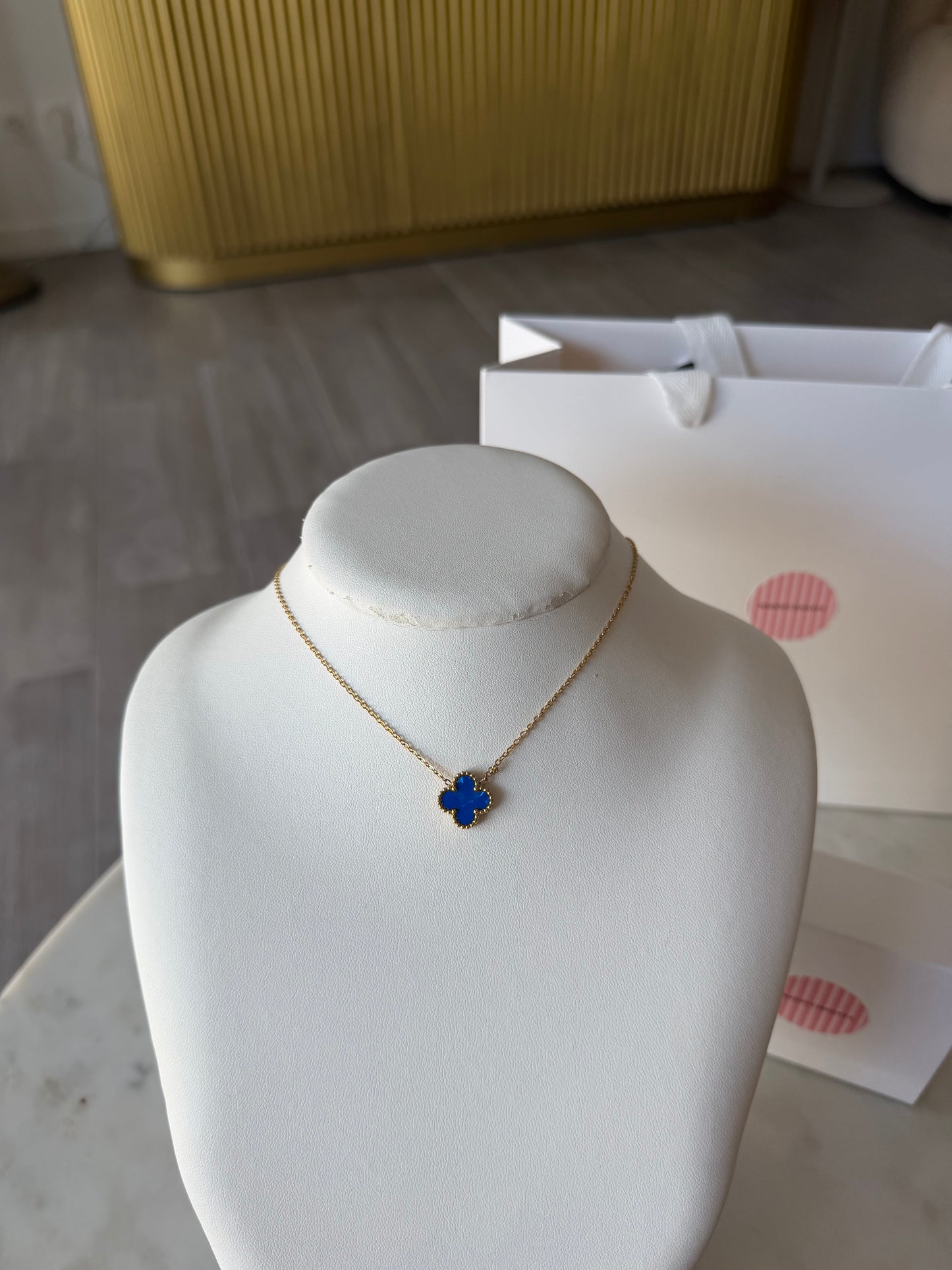 Collier Trèfle Bleu