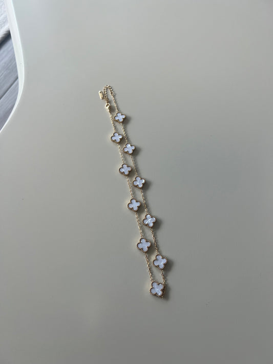 Collier 10 Trèfles White