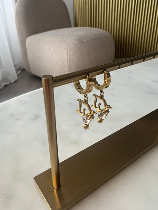 Boucle Diana strass