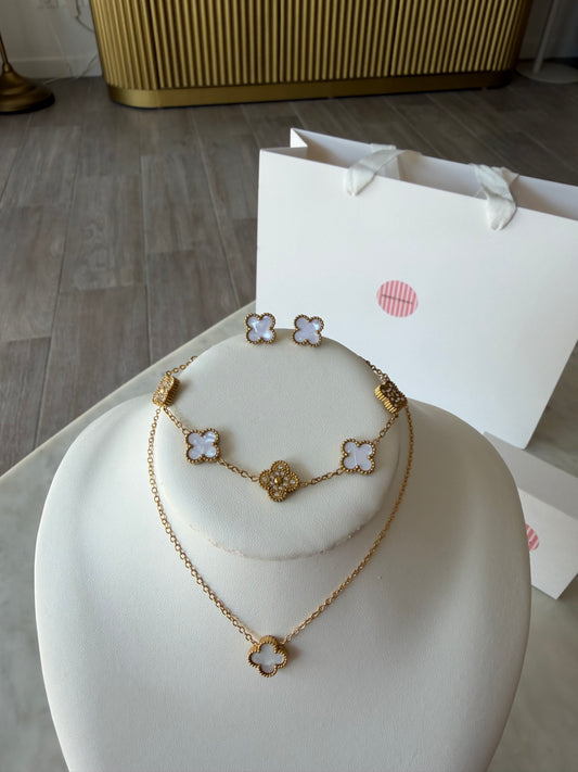 Parure Trèfle White