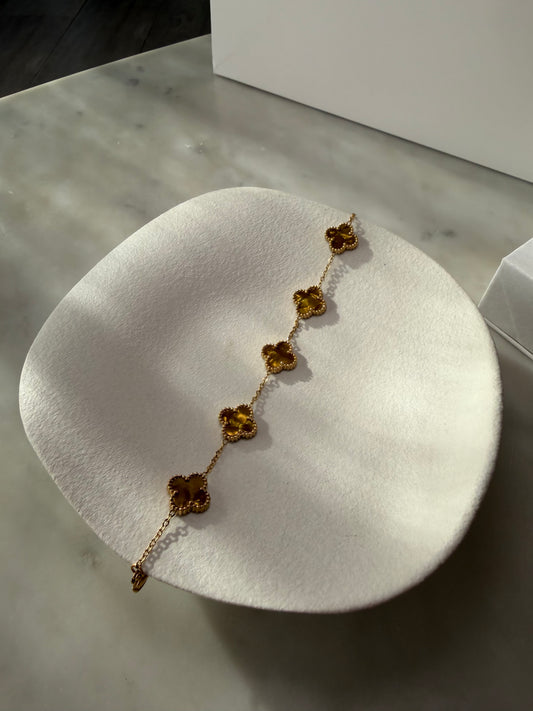 Bracelet Trèfle Ambre