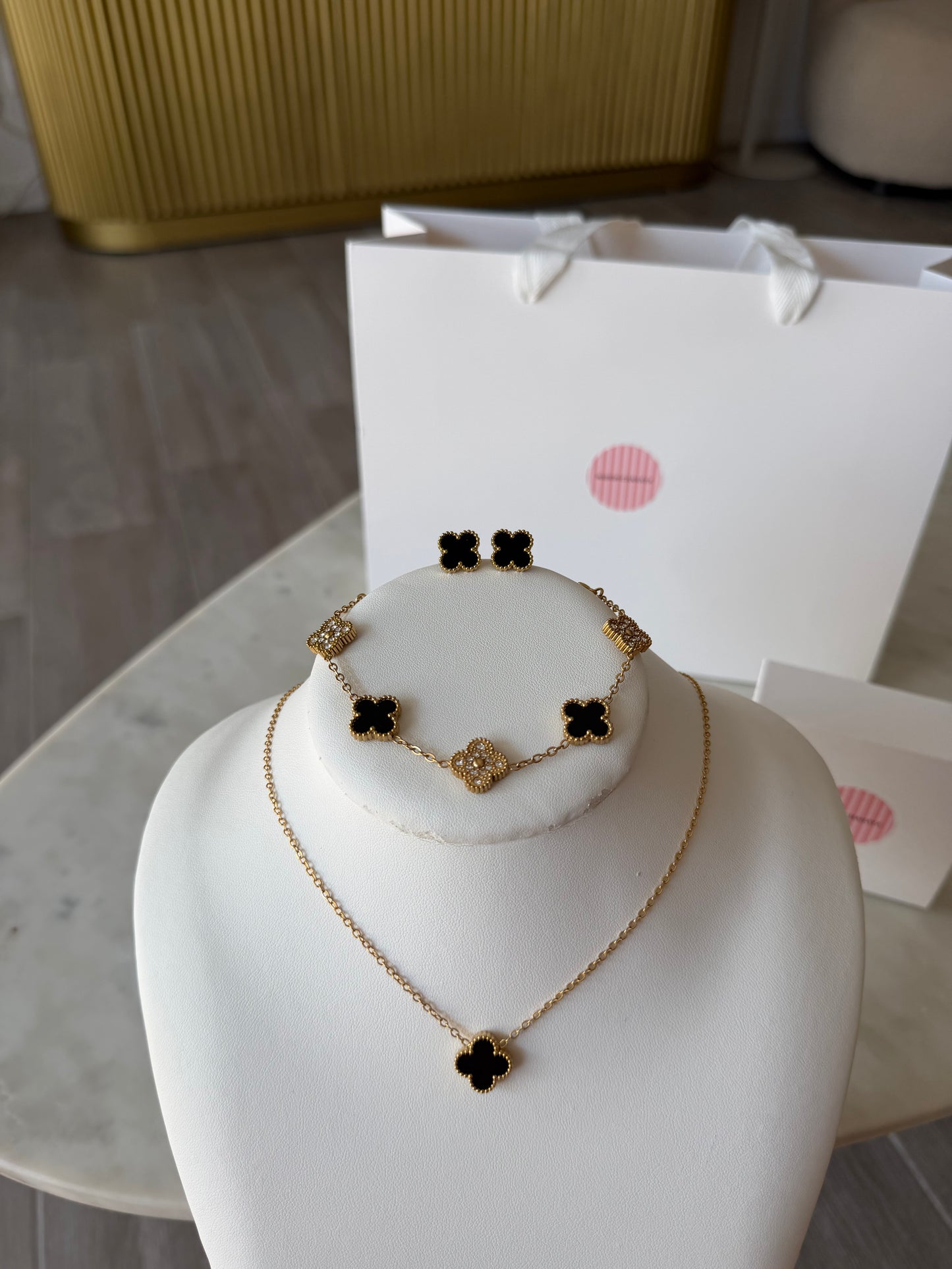 Parure Trèfle Black