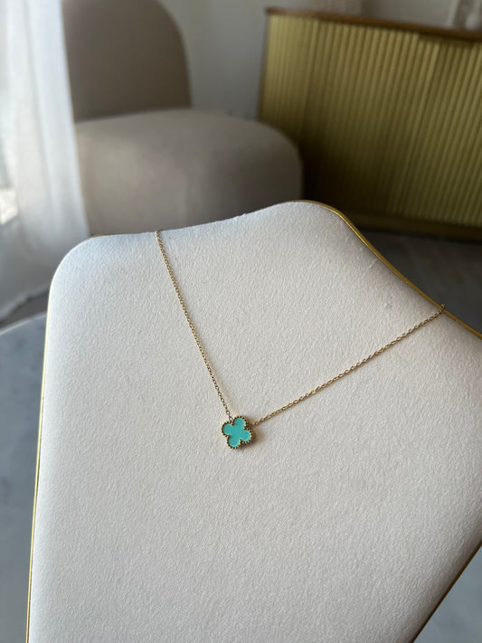 Collier Trèfle azure