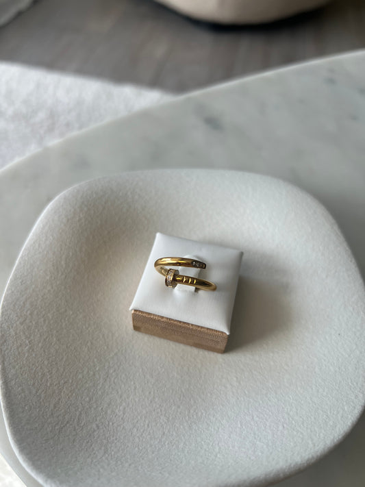 Bague Carolina clou strass