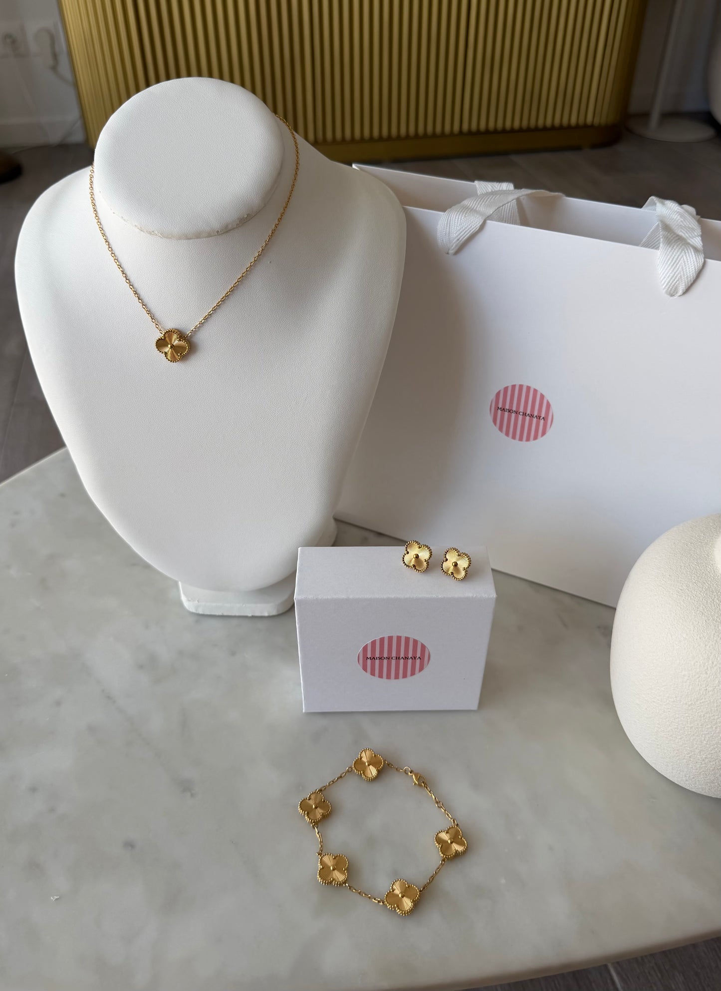 Parure Trèfles Luxe Gold