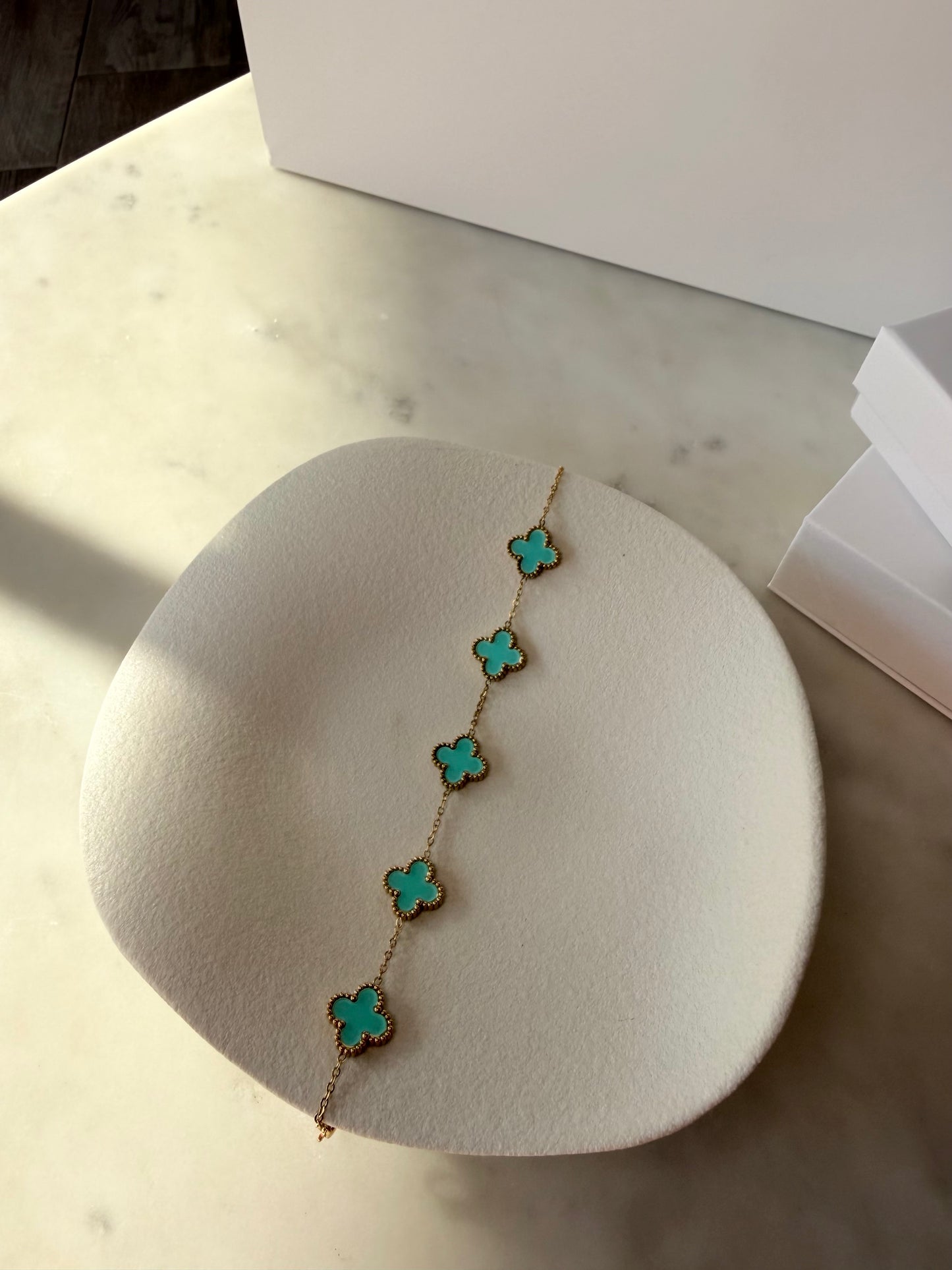 Bracelet Trèfle Turquoise