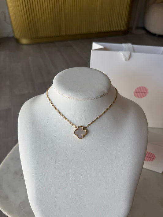 Collier Trèfle White