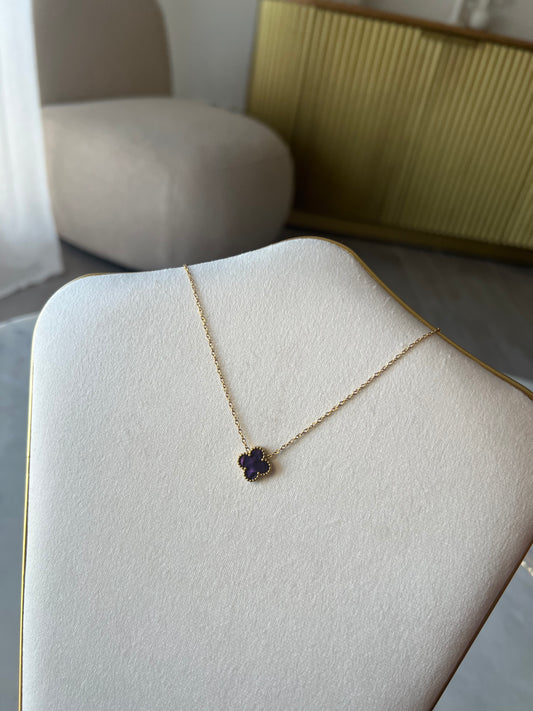 Collier Trèfle Violet