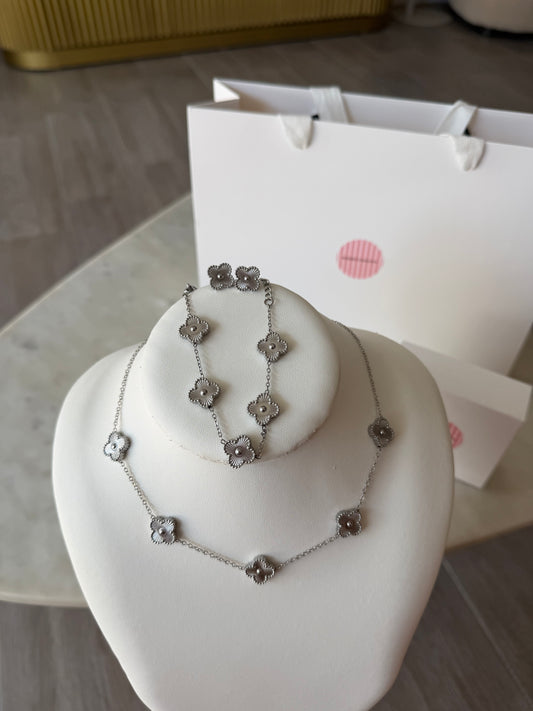 Parure Trèfles Argent